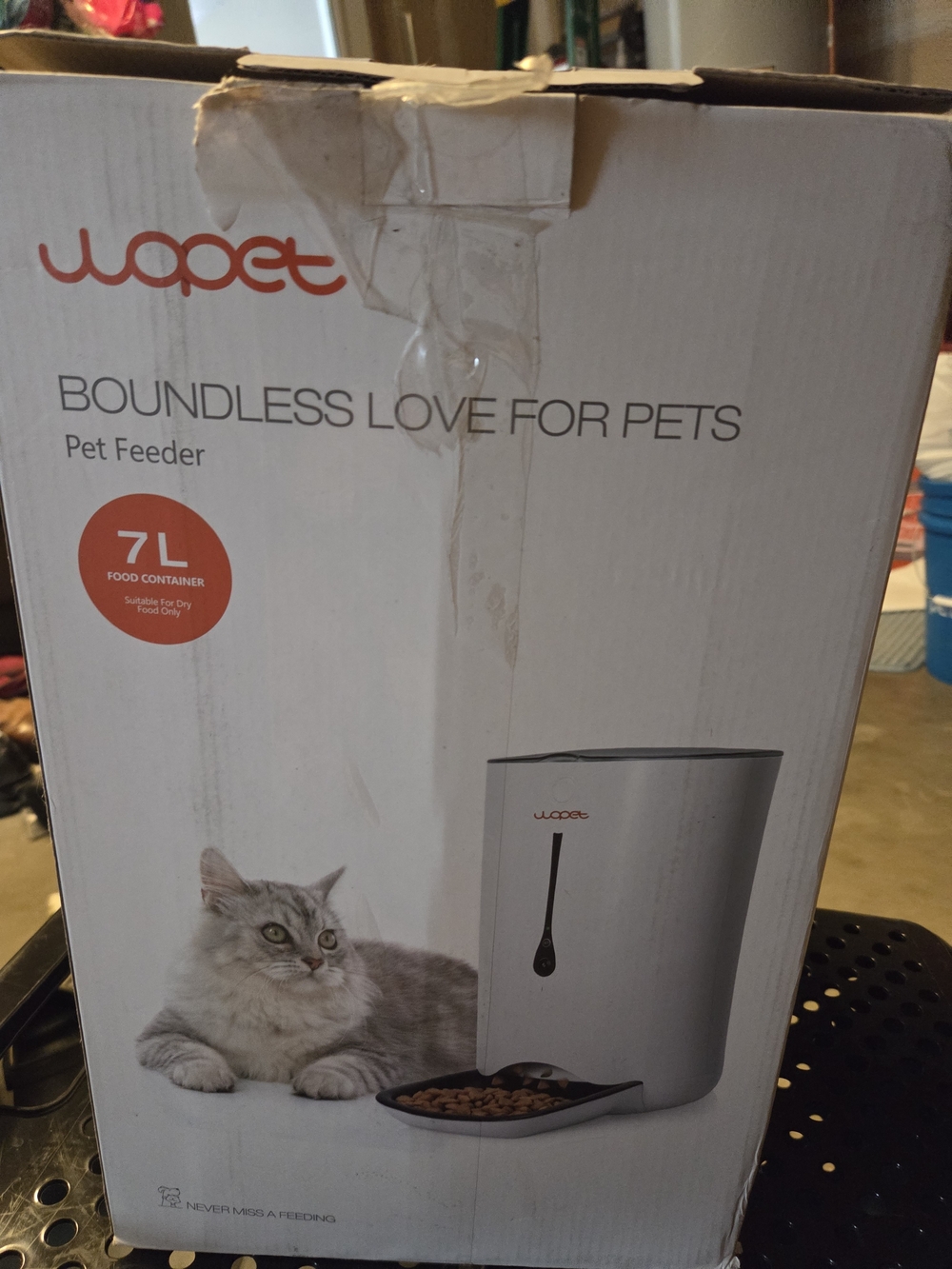 WOPET FV01 7L Automatic Pet Feeder with Camera, White